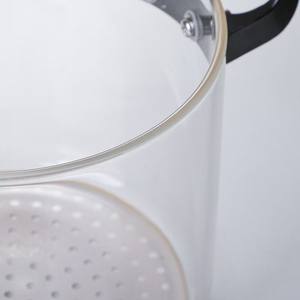 Batterie de cuisine <span class=keywords><strong>en</strong></span> verre borosilicate transparent résistant à la chaleur avec poignée <span class=keywords><strong>en</strong></span> bois – Casserole et <span class=keywords><strong>faitout</strong></span> – Offre spéciale - Product Image 6