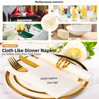 Usine directe de serviettes Serviettes de table épaisses de luxe personnalisées pour le restaurant avec logo Serviettes en papier de couleur jetables pour le dîner