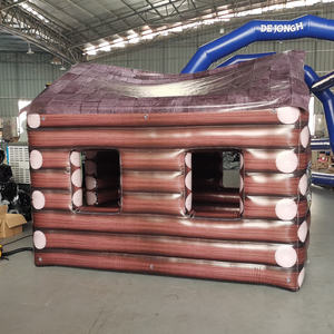 Refugio de <span class=keywords><strong>Paintball</strong></span> inflable con tema de casa de madera de 0,6mm personalizado - Product Image 3