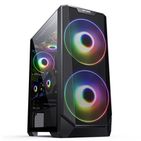 Boîtier de PC de jeu SAMA, dernier modèle, double ventilateur de 20 cm, ATX/MATX, tour moyenne, boîtier d'ordinateur de bureau, tour moyenne