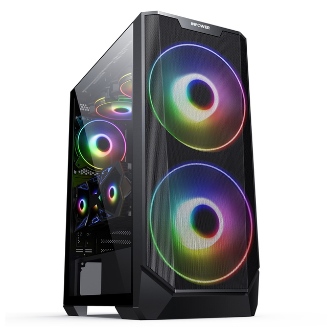 SAMA Latest Gaming Pc case Dual 20cm Fans ATX/MATX Mid Tower Desktop Computer Cabinet Mid Tower case