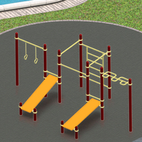 Barras de mono de calistenia de acero al aire libre para parque infantil equipo de entrenamiento paralelo Fitness