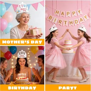 12 couronnes en papier blanc vierges à personnaliser, style classique, <span class=keywords><strong>pour</strong></span> fêtes d'anniversaire, décorations <span class=keywords><strong>de</strong></span> chapeaux <span class=keywords><strong>de</strong></span> fête en classe - Product Image 4