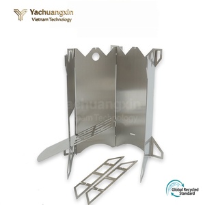 Stainless Steel Folding Rocket <b>Stove</b> Outdoor Camping Cooking Firewood Burner 1PC All Seasons Use - Product Image 2