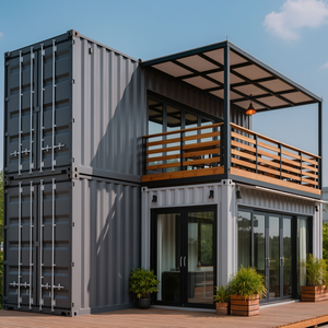 Un magasin <span class=keywords><strong>de</strong></span> conteneurs préfabriqué moderne doté <span class=keywords><strong>de</strong></span> grands présentoirs en verre et d'un design intérieur élégant ; un <span class=keywords><strong>café</strong></span> <span class=keywords><strong>de</strong></span> conteneurs <span class=keywords><strong>de</strong></span> vente au détail. - Product Image 2
