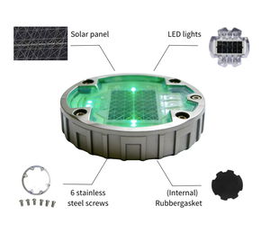 Cosyn 143*47mm 6 vis intégrées, marqueur de chaussée souterrain nivelé, LED Corée, yeux de chat clignotants, clignotants solaires IL300, plots routiers lumineux - Product Image 4