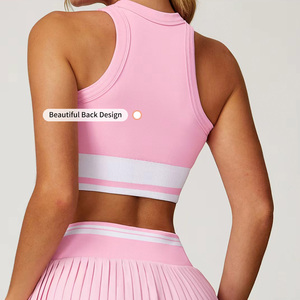 Top Deportivo de Yoga sin Costuras para <span class=keywords><strong>Mujer</strong></span>, con Bloques de Color, de Secado Rápido, para Correr, Entrenamiento, Espalda Descubierta, Transpirable, Informal, para Deportes y Fitness - Product Image 5