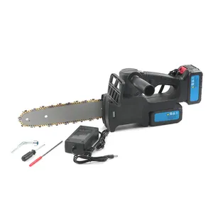 Cordless Mini Chain Saw ECS10 Brushless Motor One Hand for DIY Wood Cutting 21V Electricity Powered
