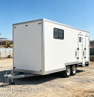 Remorque de bureau mobile à double essieu certifiée NHTSA CE ADR ISO avec porte et fenêtre, homologuée pour la route, cabine de travail portable sur site