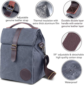 Sac À Lunch Isolé sur mesure Bureau Sac à Lunch En <span class=keywords><strong>Toile</strong></span> Cirée Sac à Lunch Adulte - Product Image 4
