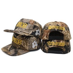 Nouveau logo <span class=keywords><strong>de</strong></span> broderie 3D personnalisé Camo à bord incurvé 5 panneaux Casquette <span class=keywords><strong>de</strong></span> baseball non structurée Vente en gros - Product Image 6