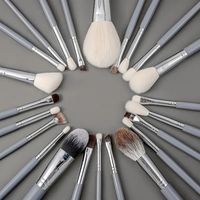 Luxe 26 pièces chèvre neige renard cheveux pinceaux de maquillage poudre fond de teint correcteur fard à joues ombre à paupières bonne qualité pinceaux de maquillage