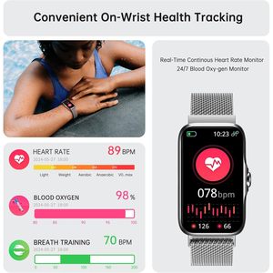 Sunorshop 24/7 Sức Khỏe Tập Thể Dục Tracker Thông Minh Đồng Hồ Với Ip68 Cảm Ứng Điều Khiển Oxy Máu Trái Tim Tỷ Lệ Màn Hình Ngủ Đồng Hồ Báo Thức SDK - Product Image 5