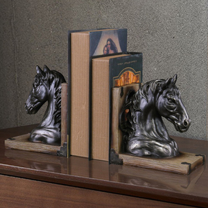 Esculturas Decorativas para el Hogar, Adorno de Resina con Forma de Animal, <span class=keywords><strong>Sujetalibros</strong></span> con Cabeza de Caballo para Estudio, Sala de Estar, Librería, Decoración de Oficina - Product Image 5