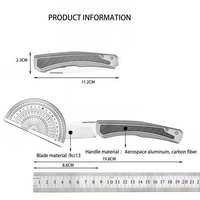 Couteau pliant, couteau utilitaire multifonctionnel portable pour le camping en plein air, couteau pliant de poche EDC, couteau à fruits