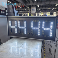 Kit Retrofit Papan Tanda Segmen Angka Digital Tahan Air IP54 Dua Sisi Pengubah Harga SPBU LED Luar Ruangan