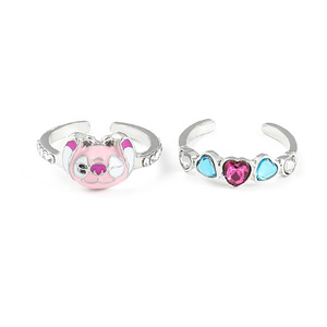 Anillos de Moda con Diseño de Personajes de Anime, Anillos de Corazón con Pedrerí<span class=keywords><strong>a</strong></span> Colorida para Mujeres y Niñas, Juego de Anillos, Regalos para Festivales, Joyerí<span class=keywords><strong>a</strong></span> - Product Image 2