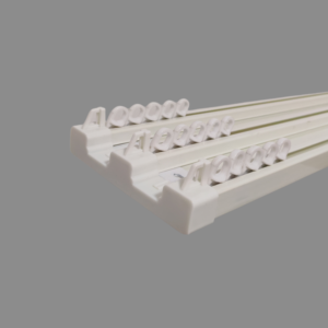 รางม่านสามช่องแบบแบนสีขาวรางม่านโลหะผสมปรับแต่งได้ - Product Image 5
