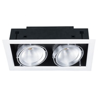 RONSE 20W Multiple LED Cob Encastré Anti-Glare Grille Plafonnier Moderne Têtes Réglables Aluminium Trimless LED Plafonnier