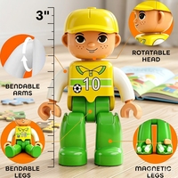 Lot de 15 jouets magnétiques éducatifs pour enfants, compatibles avec les grandes briques standard et les feuilles magnétiques, pour plusieurs années