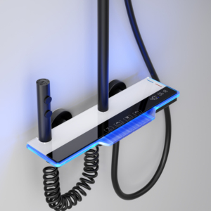 Hot-bán sang trọng Booster vòi phun nhôm chải phòng tắm phụ kiện sang trọng Brass hiện đại vòi nước nhiệt vòi hoa sen đặt - Product Image 1