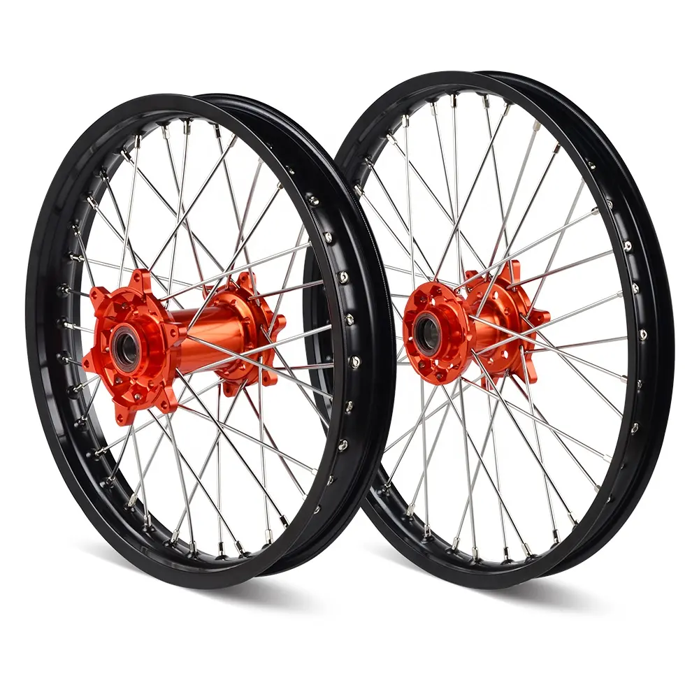 NiceCNC Set completo Motocross anteriore posteriore DOT 21 "18" mozzo ruota cerchio per KTM 250 SX SXF XC-F XCW EXC F 2008-2020 2021