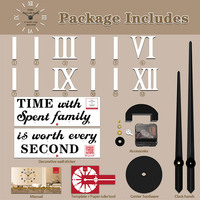 Grande horloge murale DIY blanche sans perçage, chiffres romains, autocollant miroir acrylique, pour bar, restaurant, café, hôtellerie, décoration, cadeau