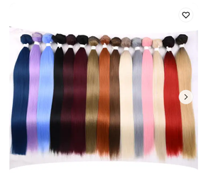 ผมตรงแบบ Bone Straight ขนาด 24 30 นิ้ว สีดำธรรมชาติไล่เฉดสีบลอนด์ ทนความร้อน ผลิตจากเส้นใยโปรตีนออร์แกนิก แบบผมปลอม - Product Image 1