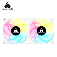 Kipas Pendingin AntarcChill Factory 240mm Aliran Udara Tinggi 2x120mm RPM Tinggi Kebisingan Rendah Senyap untuk Casing Komputer