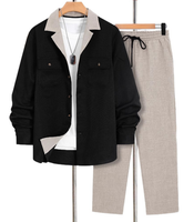 Ensemble de costume slim coréen créatif pour homme – Tenue décontractée et de mariage pour l'automne – Ensemble veste de costume formel style coréen
