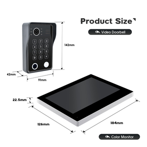 Tuya 스마트 1080p 공장 공급 업체 7 인치 터치 스크린 Fhd 비디오 도어 폰 인터콤 시스템 빌라 - Product Image 4