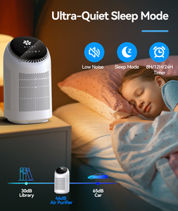 2-in-1 70W Home/Office <b>Air</b> <b>Purifier</b> & <b>Dehumidifier</b> <b>With</b> 11 Filter 0.7L 100m³/H CADR 350ml/Day Capacity Coolers Electrostatic <b>Air</b> - Product Image 6