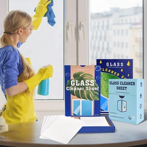 تصنيع المعدات الأصلية وصديقٌ للبيئة صفائح منظف الزجاج تركيبة نباتية ورقة تنظيف النوافذ لطخات وبصمات الأصابع منظف للمرآة المنزلية - Product Image 2