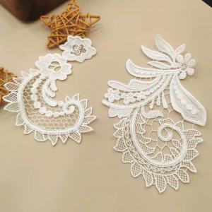 Toppa con filo d'osso intarsiato con finiture francesi per borsa in pizzo scollo superiore da donna o toppa da cucito per scarpe - Product Image 6