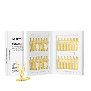 Lot de 28 ampoules antioxydantes à l'astaxanthine – Anti-jaunissement, uniformise le teint, hydratant, usage unique, essence visage éclatante - Product Image 1