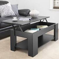 Table basse relevable extensible de style européen, moderne, en bois, avec rangement, pliable pour petits espaces, mobilier de salon réglable en hauteur