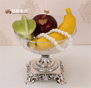 งานหัตถกรรมทำจากแก้วใสจานผักผลไม้ทำจากโลหะ - Product Image 6
