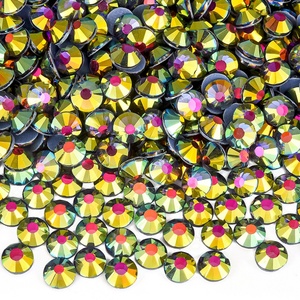 OLeeya SS6-SS30 Machine Cut Super Hot Sale Magic Jet Strass Crystal Hotfix Rhinestones for Garment Accessories - Product Image 2
