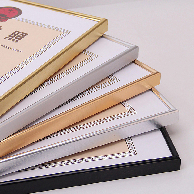 Silver Gold Rose Black Anodizing Metal Photo Frame Brushed Aluminium Frame for Photo/Picture Frame