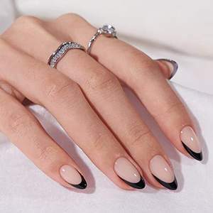 Uñas Postizas con Punta Francesa, Forma Almendrada, Ajuste Perfecto, Naturales, Reutilizables, Cortas, con Pegamento, para Mujer, Regalo - Product Image 2