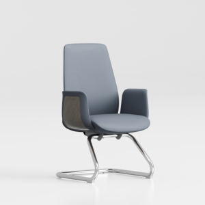 Silla de oficina de espuma de PU ergonómica suave moderna Lu Best con reposabrazos de cuero de buena calidad para reuniones para trabajo o uso doméstico - Product Image 1