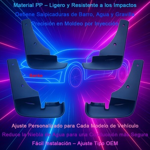 Guardabarros para Toyota |   Protector contra Salpicaduras de Inyección de PP |   Protectores de Guardabarros Duraderos |   Guardabarros Personalizados - Product Image 4