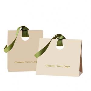 KM Custom <b>Pink</b> Kraft <b>Paper</b> Shopping <b>Bag</b> Recyclable Eco-Friendly with Ribbon Handle Reasonable Price for Retail Personalised Use - Product Image 3
