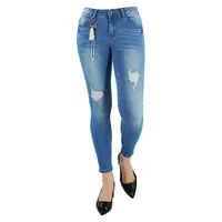 Blue Ripped Skinny Jeans for Women, Denim Pants