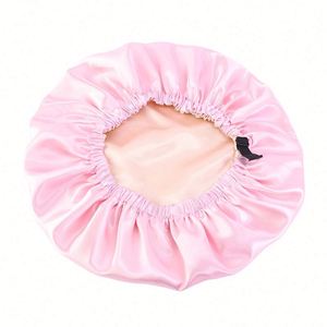Bonnet de nuit en satin réglable pour femmes, idéal pour cheveux bouclés naturels, double couche anti-frisottis, doux, cadeaux promotionnels - Product Image 3