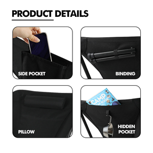 Sedia da Campeggio KingGear Moderna e Leggera in Lega di Alluminio e Tessuto Oxford, Pieghevole e Regolabile, <span class=keywords><strong>per</strong></span> Spiaggia e Campeggio - Product Image 6