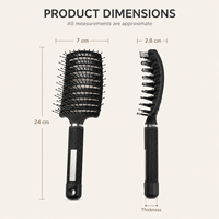 Brosse carrée professionnelle Tl à poils en nylon, antidérapante, séchage rapide, étanche, pour massage du cuir chevelu et démêlage, haute performance