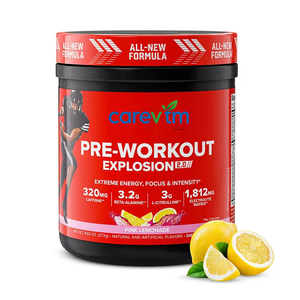 Punch de Frutas, 30 Porciones, Bebida Energética en Polvo Pre-Entrenamiento, Cafeína para el Crecimiento Muscular, 320 mg de Cafeína, Aumenta la Energía y la Concentración - Product Image 1