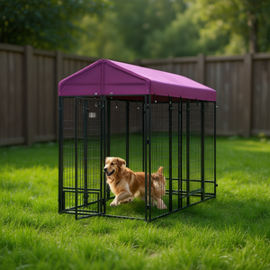 Cage pour chien en fil d'acier, grande, extérieure, verrouillable, pour toutes les saisons, pour votre animal de compagnie - Product Image 2