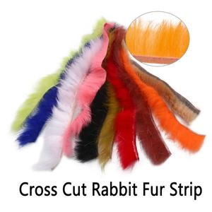 Tira de piel de conejo de corte cruzado, tiras Zonker de pelo de liebre, Material de atado de moscas, serpentinas, plantillas de Cabeza de Acero, plantillas de espasmos Coho - Product Image 2